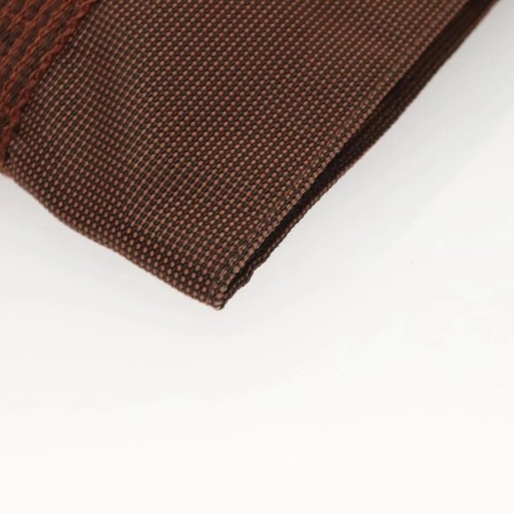 HERMES Her Line Shoulder Bag Canvas Brown Auth 134458 - Picture 12 of 16